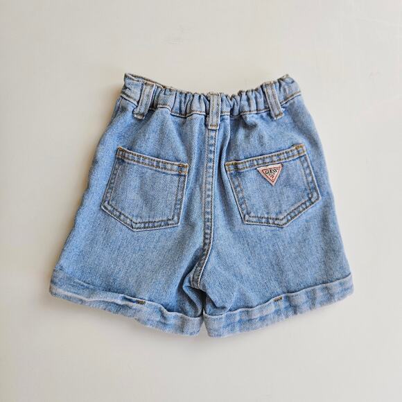Vintage Guess High Waisted Denim Shorts Size 12 Months - Picture 1 of 9